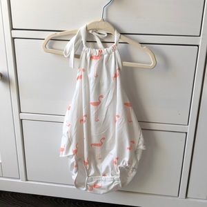 Brand new flamingo romper